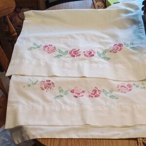 Floral Embroidered Pillowcases